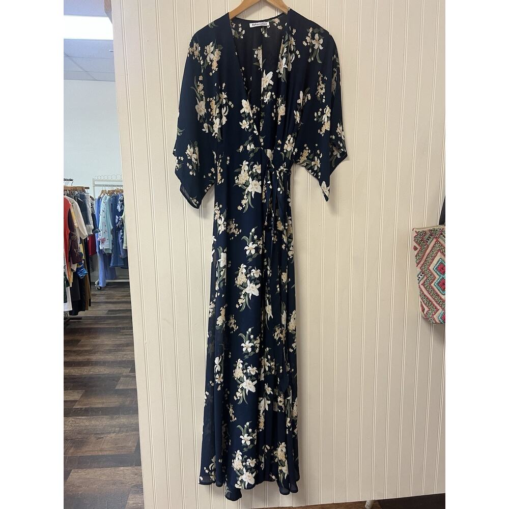 Reformation Winslow Dress XL Floral Navy Long Maxi Perfect Summer Wedding Dress - Picture 2 of 5